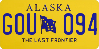 AK license plate GOU094