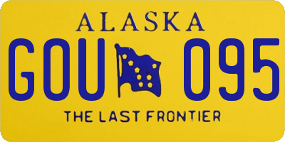 AK license plate GOU095