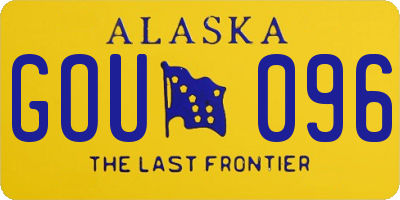 AK license plate GOU096