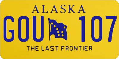 AK license plate GOU107