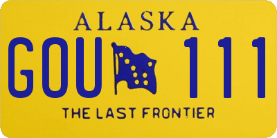 AK license plate GOU111