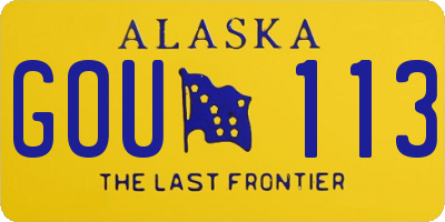 AK license plate GOU113