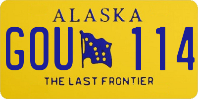 AK license plate GOU114