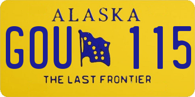AK license plate GOU115