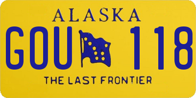 AK license plate GOU118