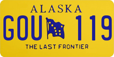 AK license plate GOU119