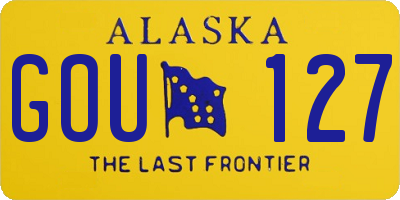 AK license plate GOU127