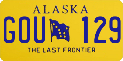 AK license plate GOU129
