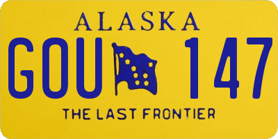 AK license plate GOU147