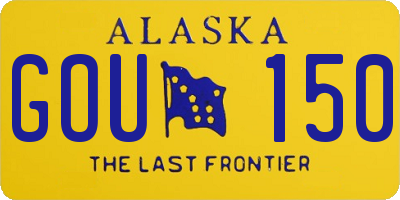AK license plate GOU150