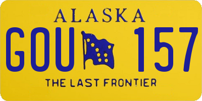 AK license plate GOU157