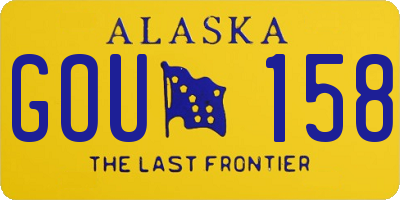 AK license plate GOU158