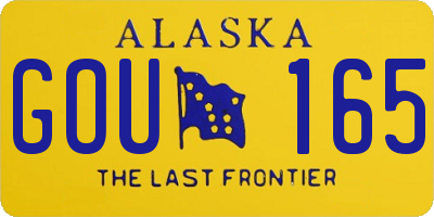 AK license plate GOU165