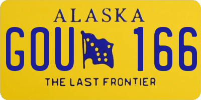 AK license plate GOU166