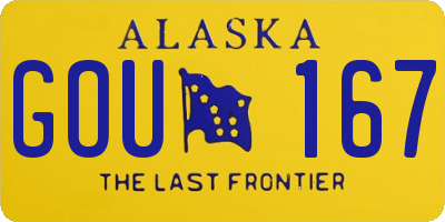 AK license plate GOU167
