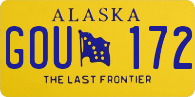AK license plate GOU172