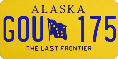 AK license plate GOU175