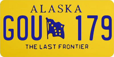 AK license plate GOU179