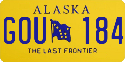 AK license plate GOU184