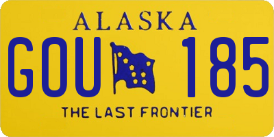 AK license plate GOU185