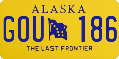 AK license plate GOU186