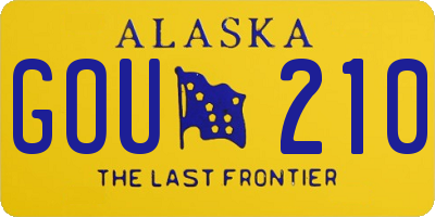 AK license plate GOU210