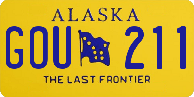 AK license plate GOU211