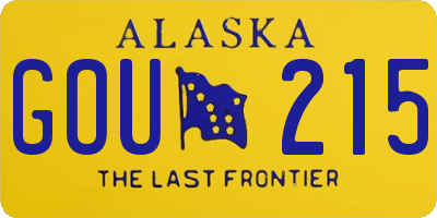 AK license plate GOU215