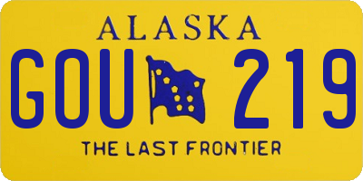 AK license plate GOU219