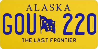 AK license plate GOU220