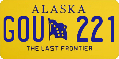 AK license plate GOU221
