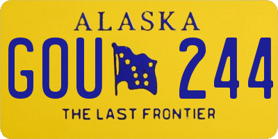 AK license plate GOU244
