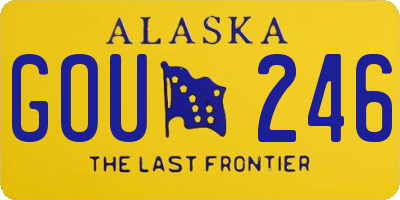 AK license plate GOU246