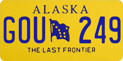 AK license plate GOU249