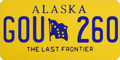 AK license plate GOU260