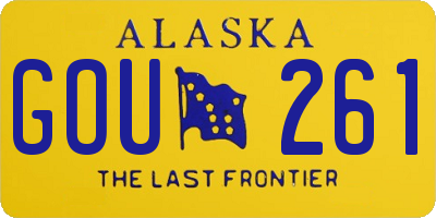 AK license plate GOU261