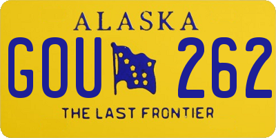 AK license plate GOU262