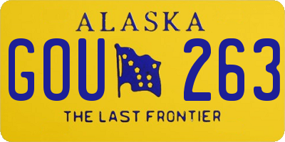 AK license plate GOU263