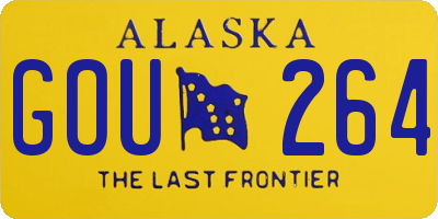 AK license plate GOU264
