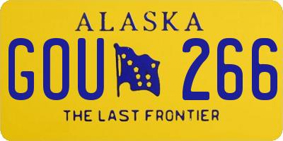 AK license plate GOU266