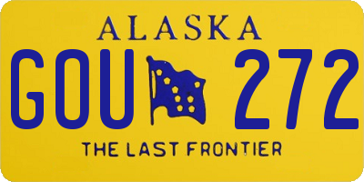 AK license plate GOU272