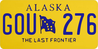 AK license plate GOU276