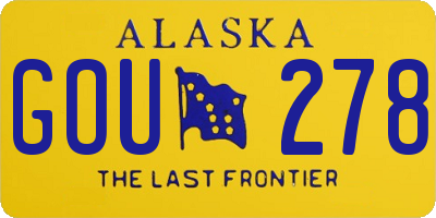AK license plate GOU278