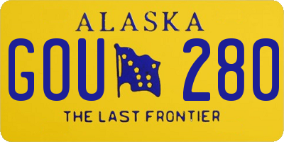 AK license plate GOU280