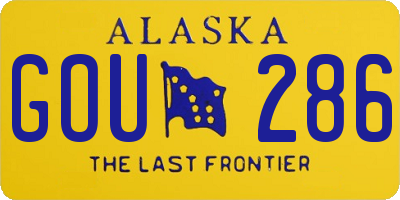 AK license plate GOU286