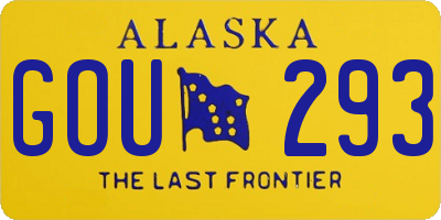 AK license plate GOU293