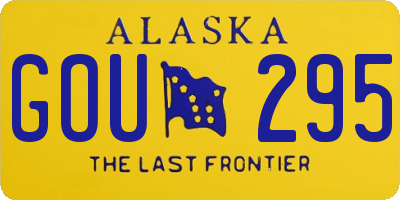 AK license plate GOU295