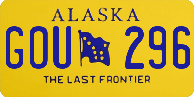 AK license plate GOU296