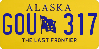 AK license plate GOU317