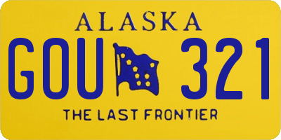 AK license plate GOU321